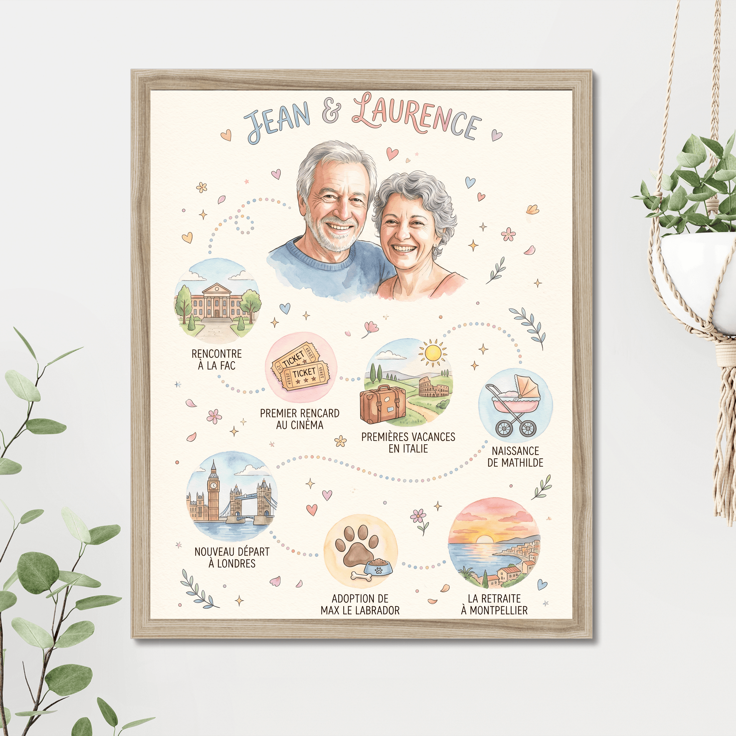 Watercolor Portrait Love Story